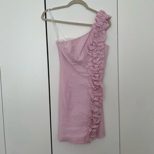 Lilly Pulitzer pink and white seer sucker dress